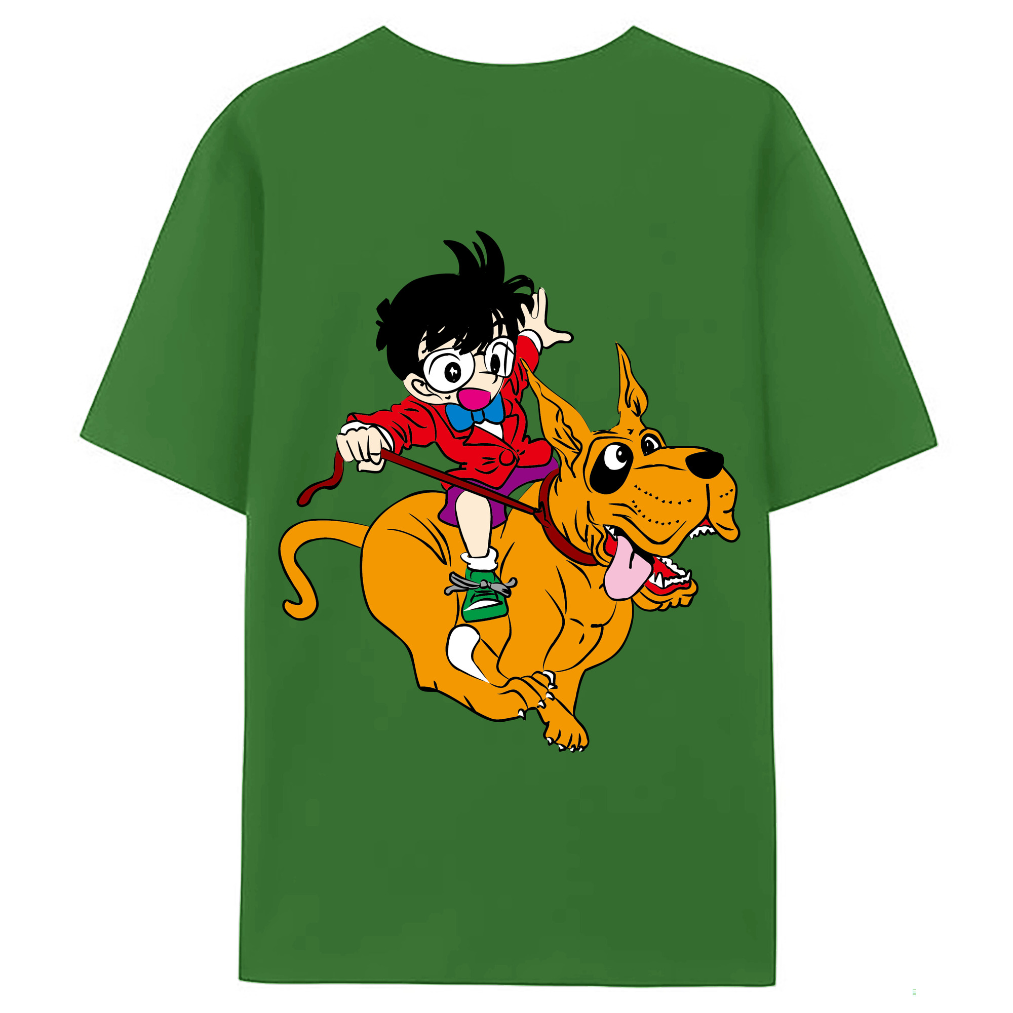 （画像用） 名探偵コナン 江戸川 コナン Detective Conan Conan Edogawa レディース半袖Tシャツ(バックプリント)